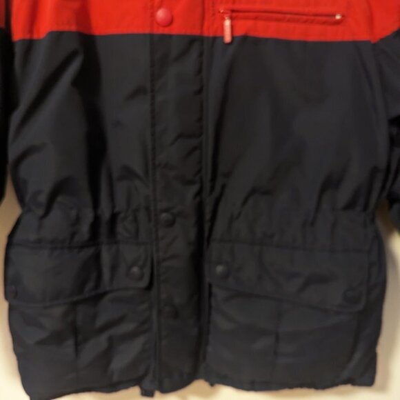 Vintage Eddie Bauer Jacket Goose Down Coat Water Resistant Green Red Blue - Picture 7 of 12